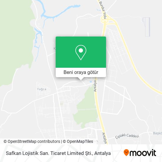 Safkan Lojistik San. Ticaret Limited Şti. harita
