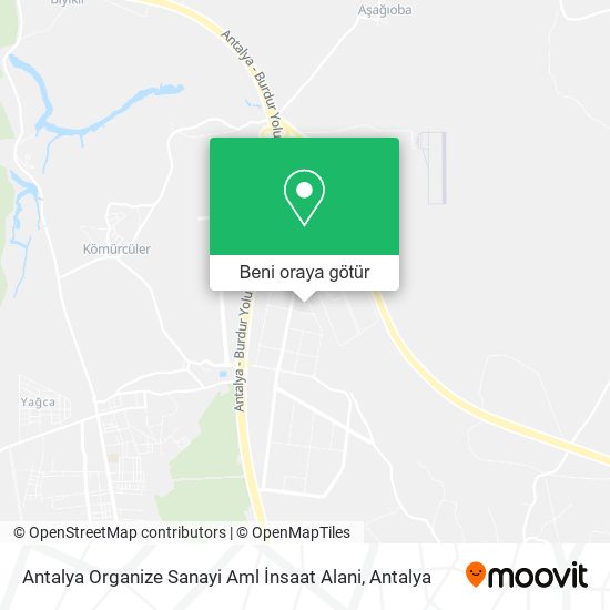 Antalya Organize Sanayi Aml İnsaat Alani harita
