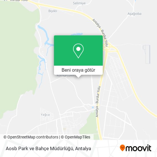 Aosb Park ve Bahçe Müdürlüğü harita