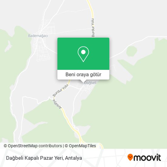 Dağbeli Kapalı Pazar Yeri harita