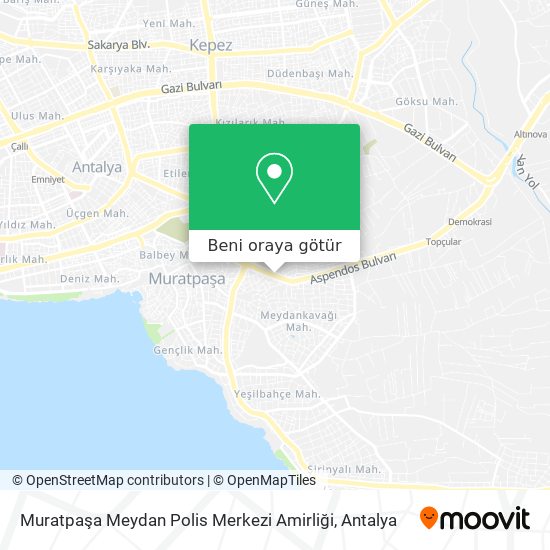 Muratpaşa Meydan Polis Merkezi Amirliği harita
