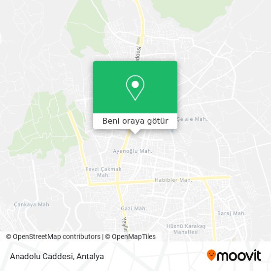 Anadolu Caddesi harita