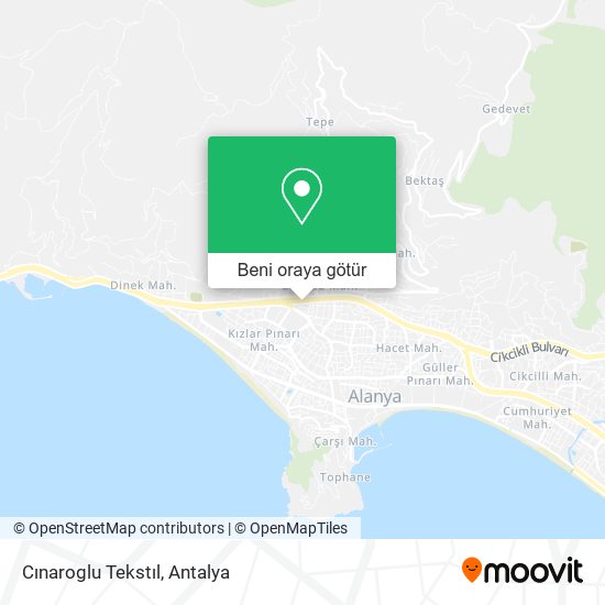 Cınaroglu Tekstıl harita