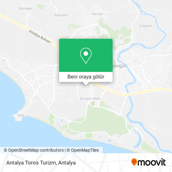 Antalya Toros Turizm harita