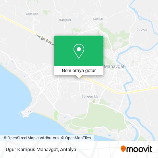 Uğur Kampüs Manavgat harita
