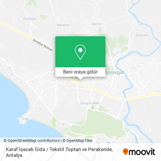 Karaf İçecek Gida / Tekstil Toptan ve Perakende harita
