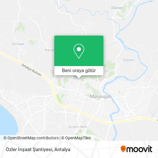 Özler İnşaat Şantiyesi harita