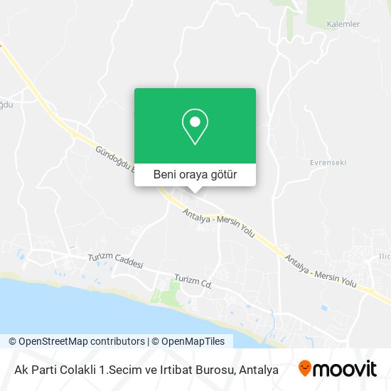 Ak Parti Colakli 1.Secim ve Irtibat Burosu harita