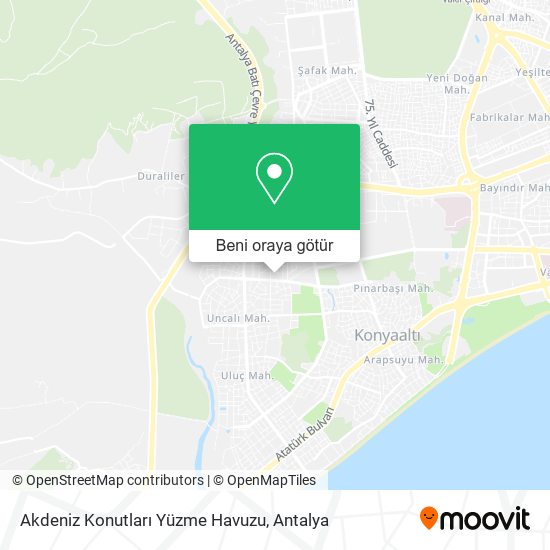 Akdeniz Konutları Yüzme Havuzu harita