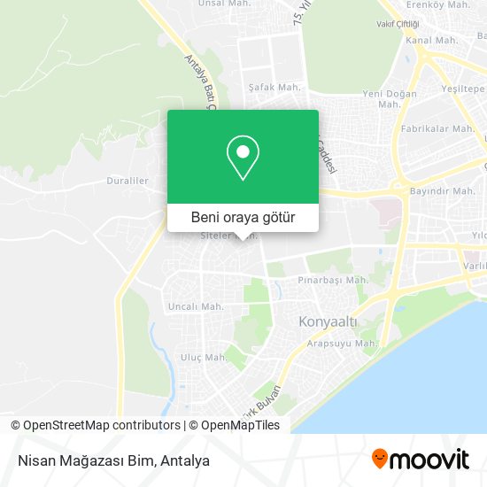 Nisan Mağazası Bim harita