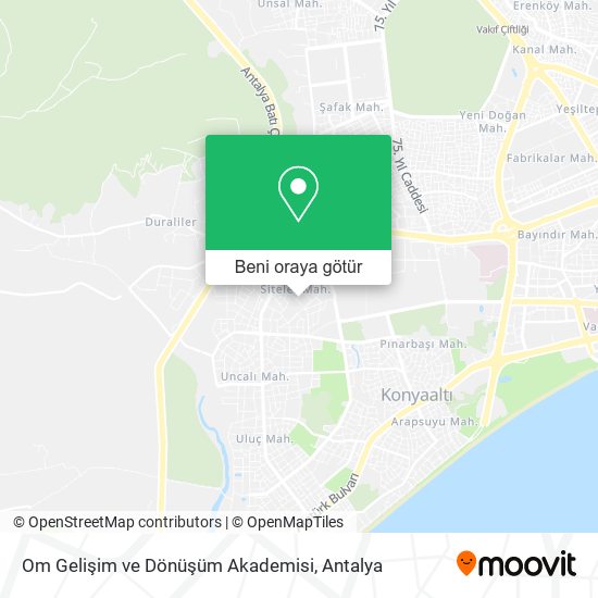 Om Gelişim ve Dönüşüm Akademisi harita