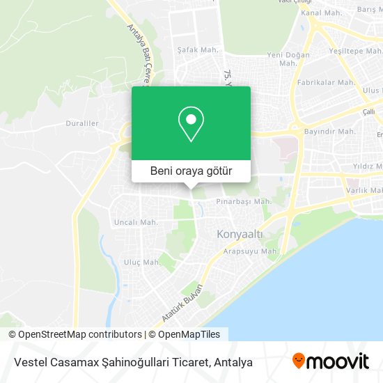 Vestel Casamax Şahinoğullari Ticaret harita