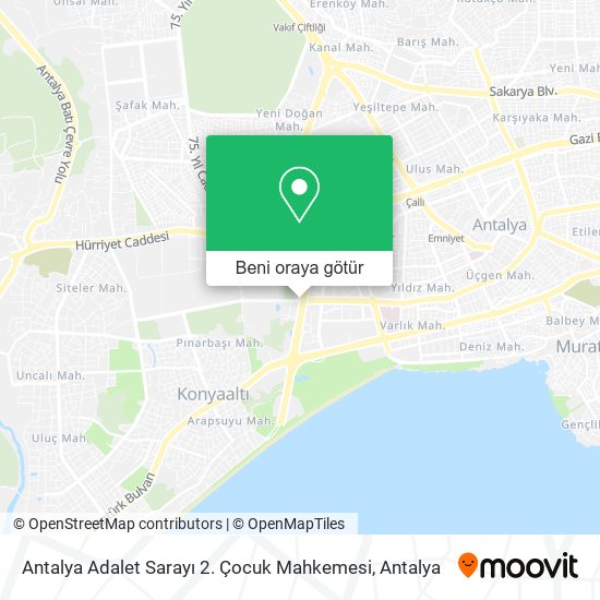 Antalya Adalet Sarayı 2. Çocuk Mahkemesi harita