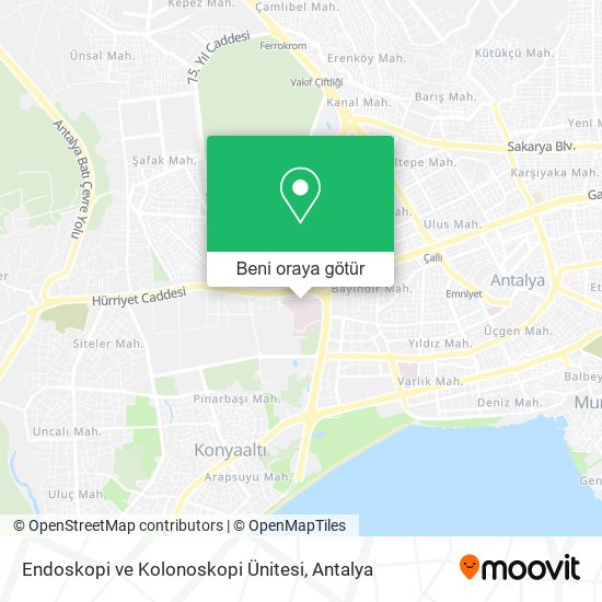 Endoskopi ve Kolonoskopi Ünitesi harita