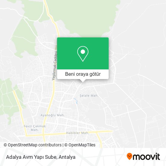 Adalya Avm Yapı Sube harita