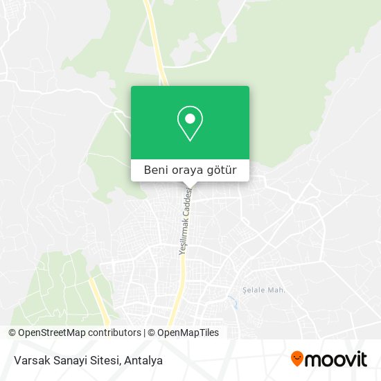 Varsak Sanayi Sitesi harita