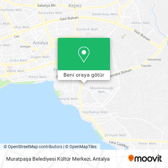 Muratpaşa Belediyesi Kültür Merkezi harita