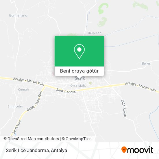Serik İlçe Jandarma harita