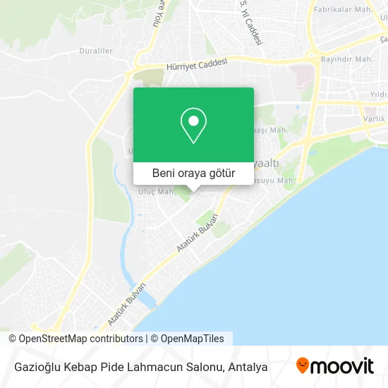 Gazioğlu Kebap Pide Lahmacun Salonu harita