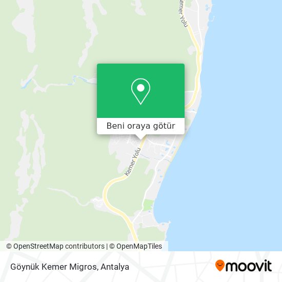 Göynük Kemer Migros harita