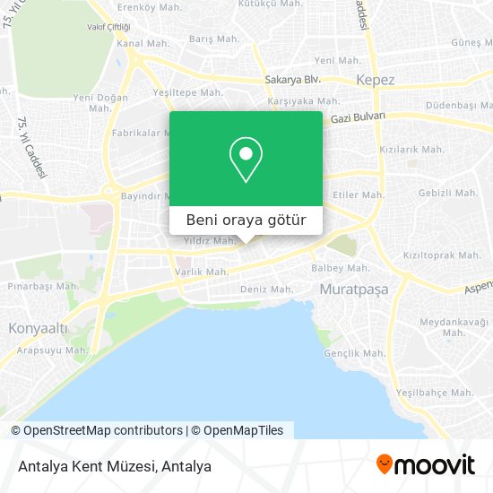Antalya Kent Müzesi harita