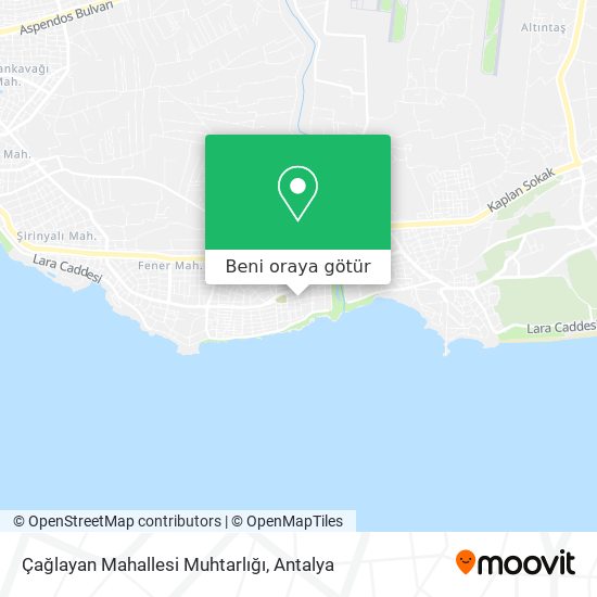 Çağlayan Mahallesi Muhtarlığı harita