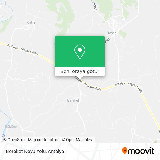 Bereket Köyü Yolu harita