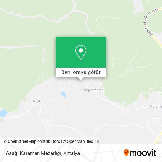 Aşağı Karaman Mezarlığı harita