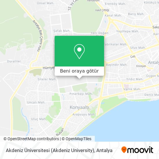 Akdeniz Üniversitesi (Akdeniz University) harita