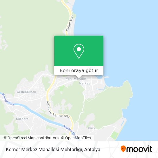 Kemer Merkez Mahallesi Muhtarlığı harita