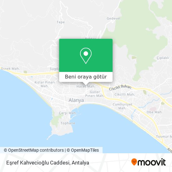 Eşref Kahvecioğlu Caddesi harita