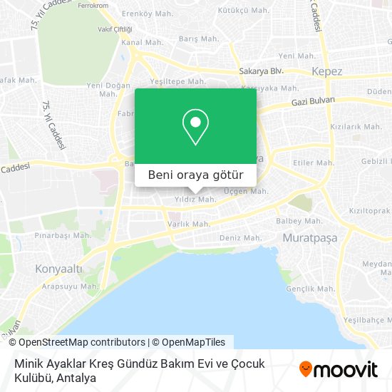 Minik Ayaklar Kreş Gündüz Bakım Evi ve Çocuk Kulübü harita