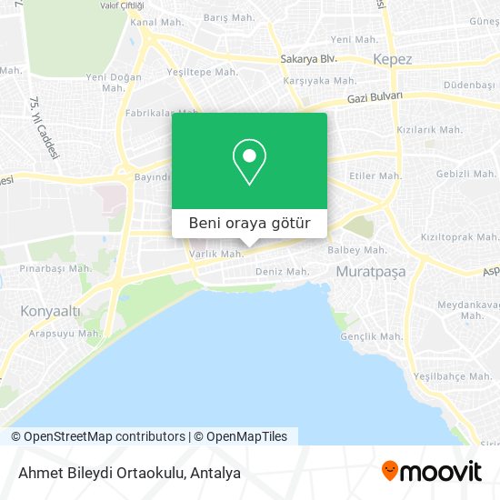 Ahmet Bileydi Ortaokulu harita