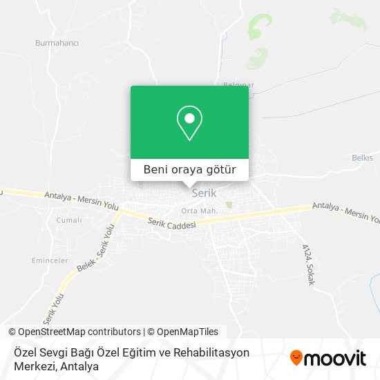 Özel Sevgi Bağı Özel Eğitim ve Rehabilitasyon Merkezi harita
