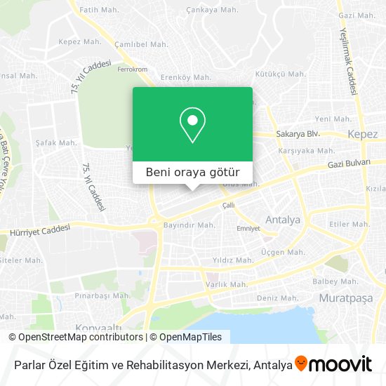 Parlar Özel Eğitim ve Rehabilitasyon Merkezi harita