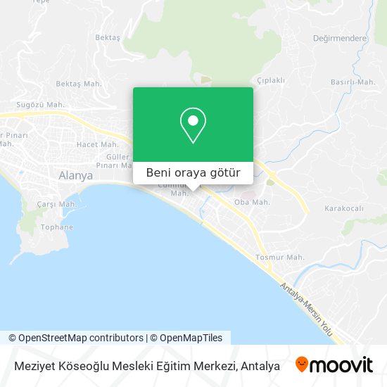 Meziyet Köseoğlu Mesleki Eğitim Merkezi harita
