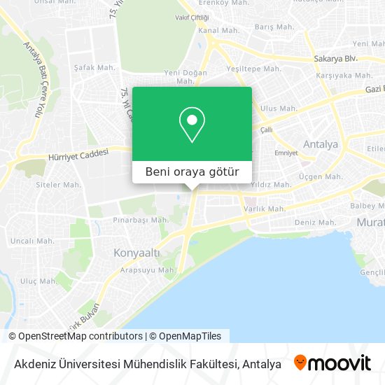 Akdeniz Üniversitesi Mühendislik Fakültesi harita