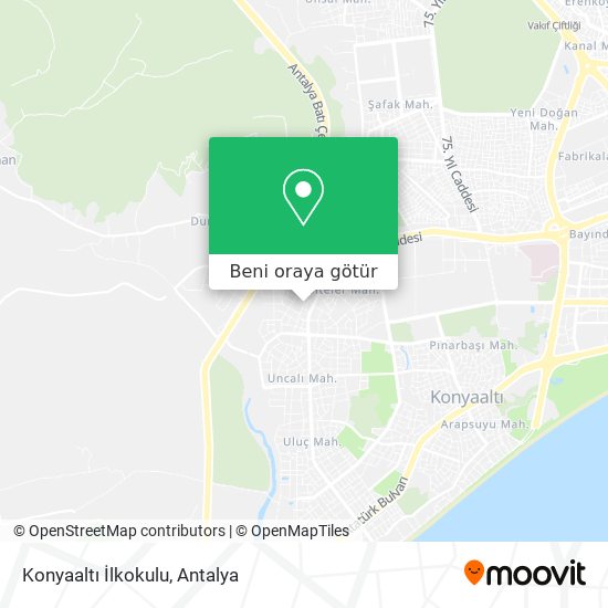 Konyaaltı İlkokulu harita