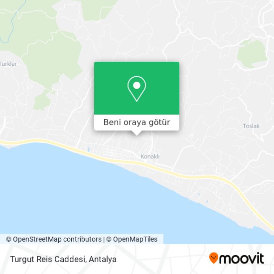 Turgut Reis Caddesi harita