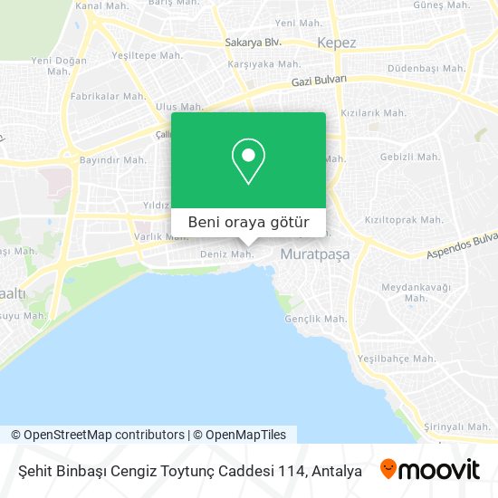 Şehit Binbaşı Cengiz Toytunç Caddesi 114 harita