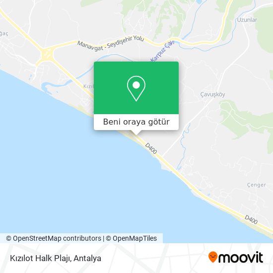 Kızılot Halk Plajı harita