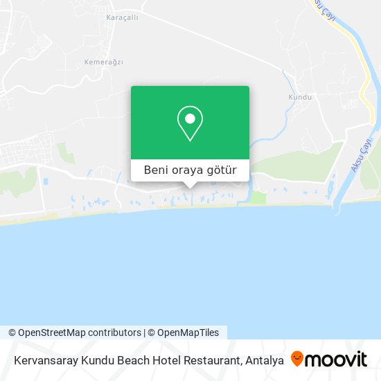 Kervansaray Kundu Beach Hotel Restaurant harita
