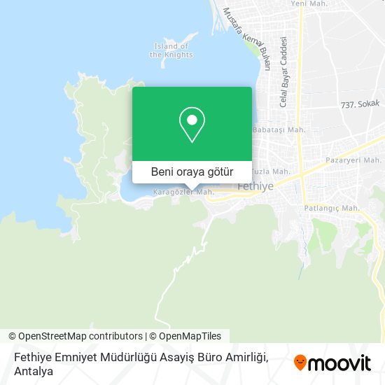 Fethiye Emniyet Müdürlüğü Asayiş Büro Amirliği harita