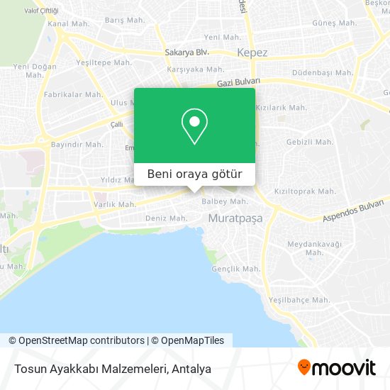 Tosun Ayakkabı Malzemeleri harita