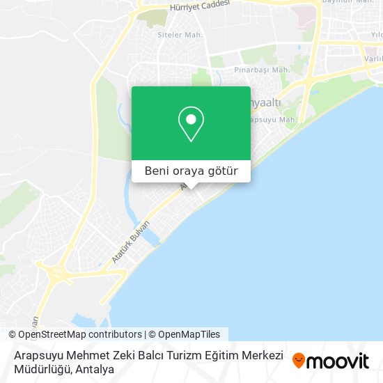 Arapsuyu Mehmet Zeki Balcı Turizm Eğitim Merkezi Müdürlüğü harita
