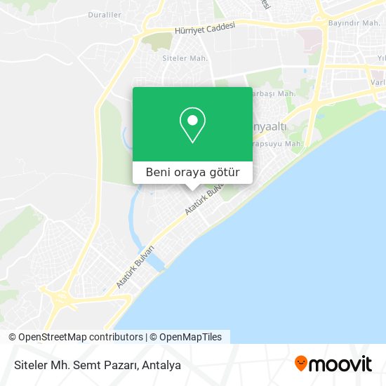 Siteler Mh. Semt Pazarı harita