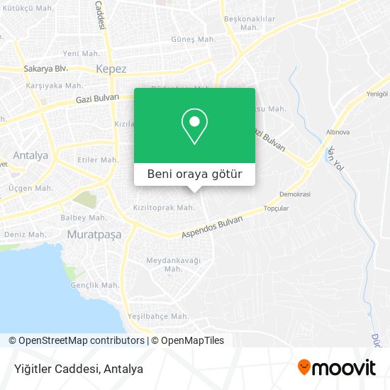 Yiğitler Caddesi harita