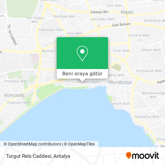 Turgut Reis Caddesi harita