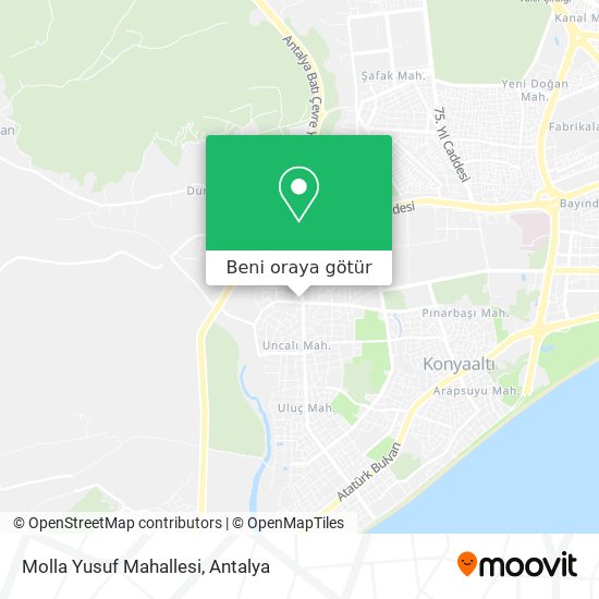 Molla Yusuf Mahallesi harita