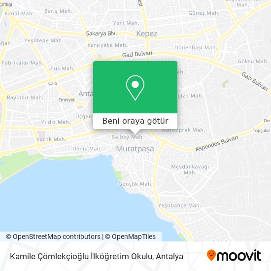 Kamile Çömlekçioğlu İlköğretim Okulu harita